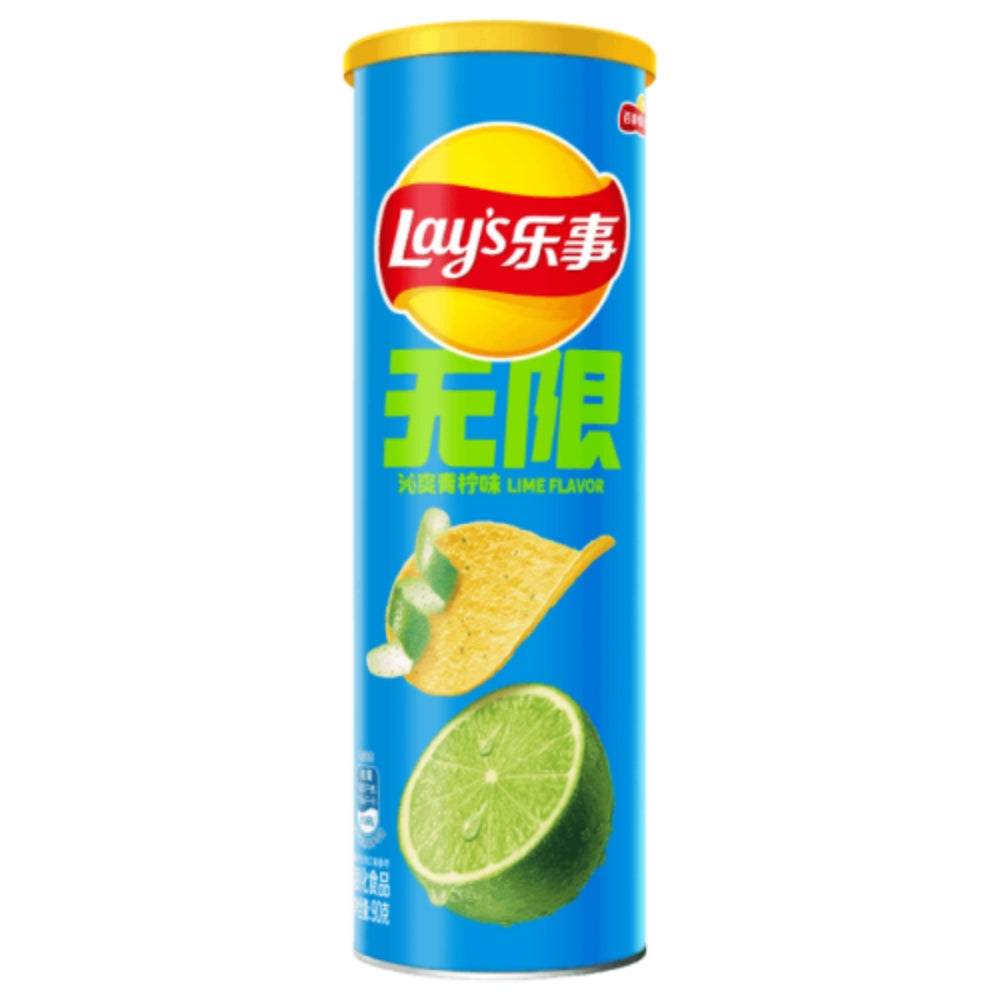 Lay's Stax čips u cilindričnom pakiranju, plava limeta 90 g