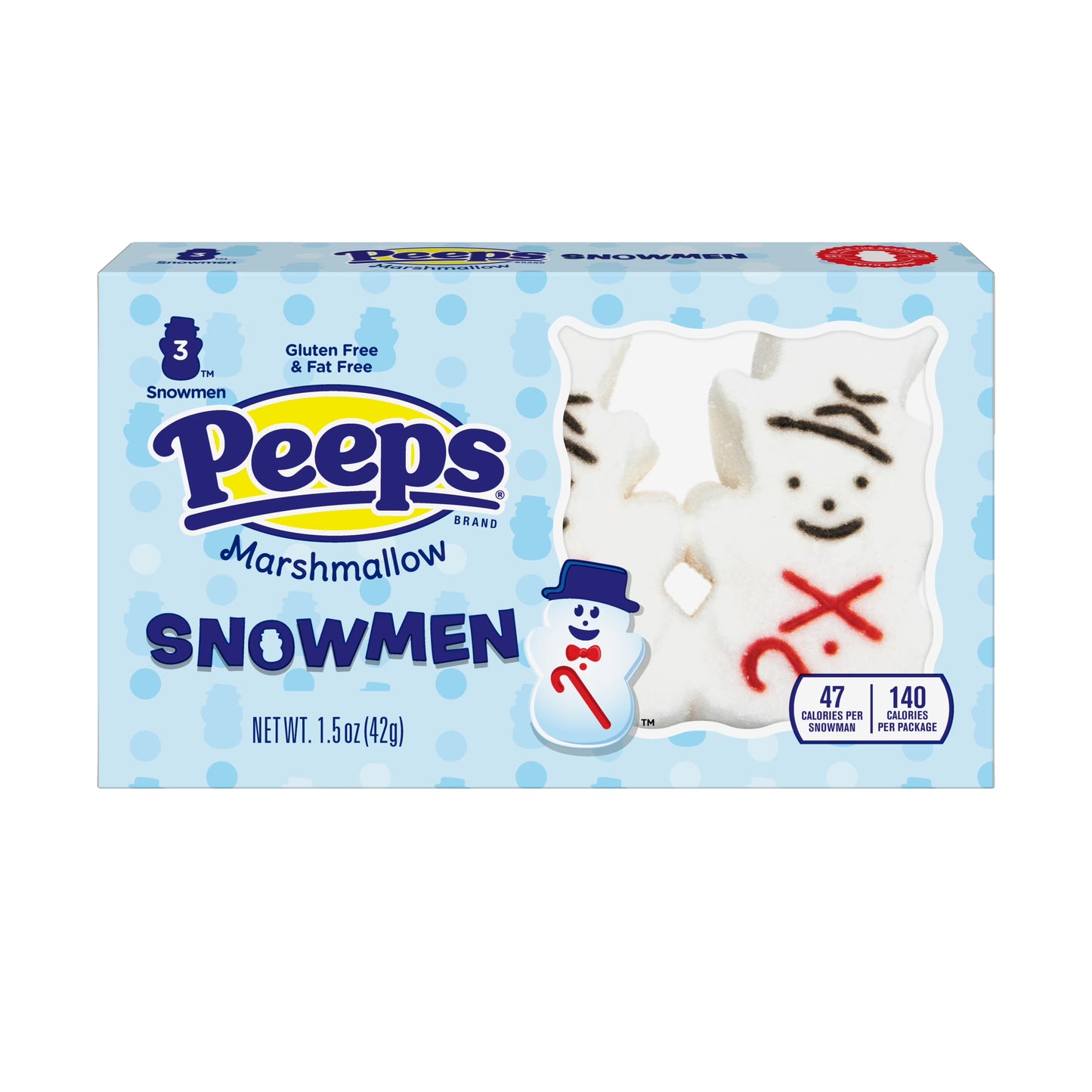 Peeps Marshmallow Snowmen 3 Pack 42g - OhMyCandyBox