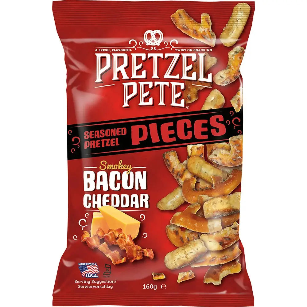 Pretzel Pete Pieces Smokey Bacon Cheddar 160g OhMyCandyBox